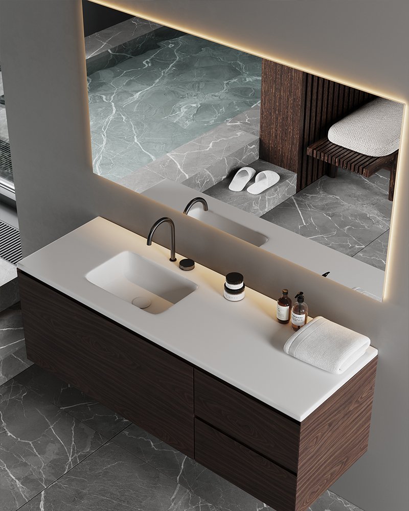 Mueble de baño de la colección Florencia en madera